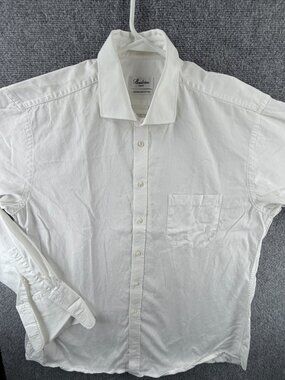 Stenstroms All Cotton Classic Twofold Super 44 White Shirt Long Sleeve Men Solid